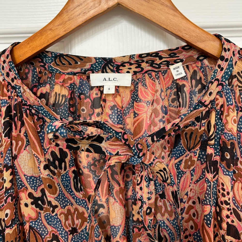 A.L.C. Multicolor Floral Top
